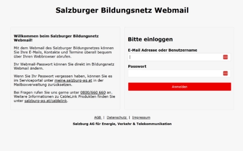 Roundcube Webmail für Salzburg AG