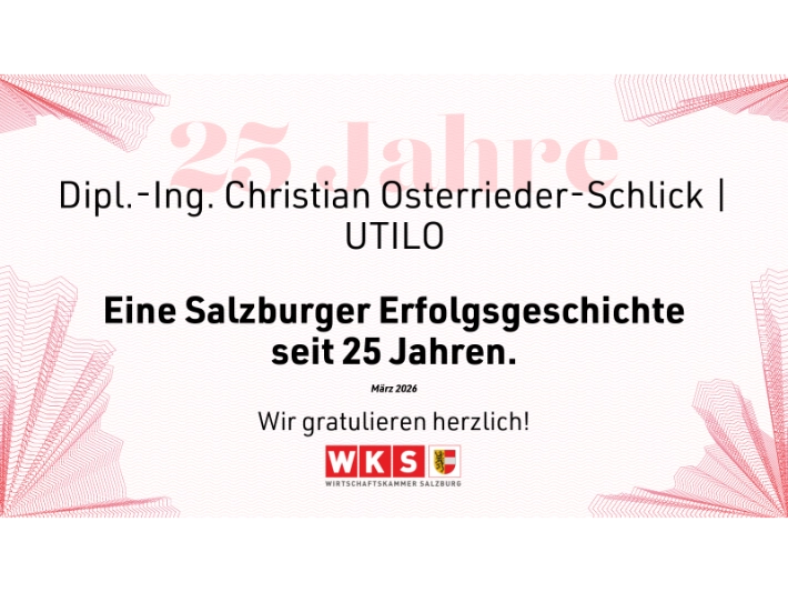 WKO Auszeichnung 25 Jahre selbstständig – DI Christian Osterrieder-Schlick