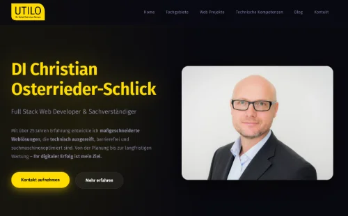 Mit Claude KI von Anthropic entwickelte Website