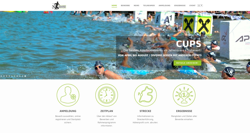 Joomla Content Management System für Trumer Triathlon
